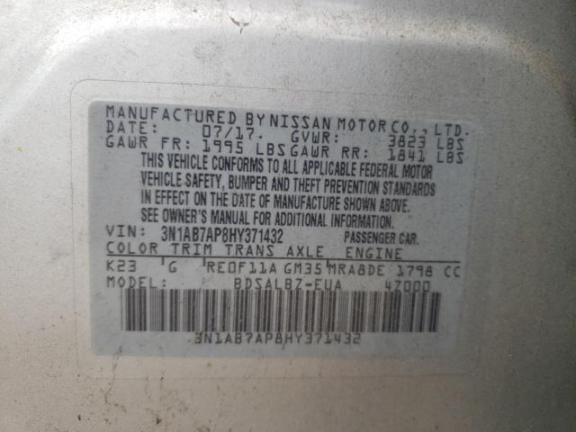 2017 NISSAN SENTRA S - 3N1AB7AP8HY371432