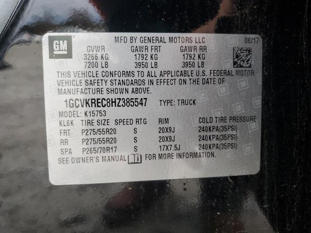 2017 CHEVROLET SILVERADO - 1GCVKREC8HZ385547