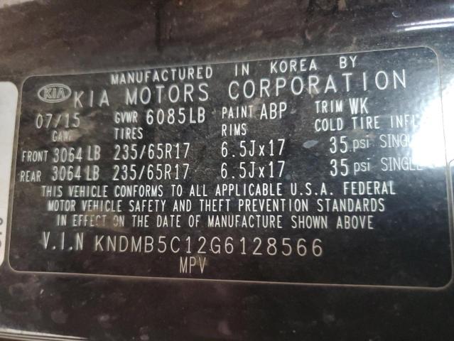 2016 KIA SEDONA LX - KNDMB5C12G6128566