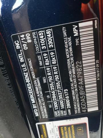 2015 MERCEDES-BENZ ML 350 - 4JGDA5JB9FA479822