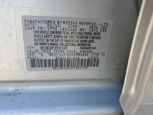 VIN 3N1AB7AP1FY221790 2015 NISSAN SENTRA no.12