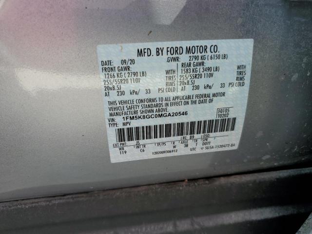 VIN 1FM5K8GC0MGA20546 2021 Ford Explorer, ST no.13