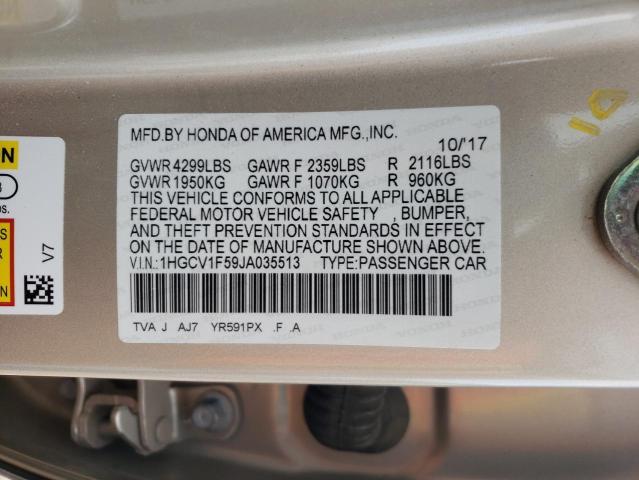 2018 HONDA ACCORD EXL - 1HGCV1F59JA035513