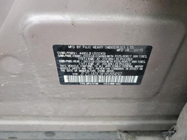 2015 SUBARU FORESTER 2 - JF2SJADC9FH588492