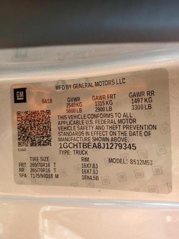 2018 CHEVROLET COLORADO - 1GCHTBEA8J1279345