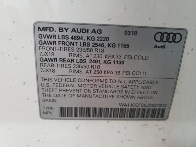 VIN WA1JCCFS5JR031872 2018 AUDI Q3 no.13