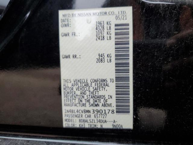 2021 NISSAN ALTIMA SR - 1N4BL4CV8MN390178