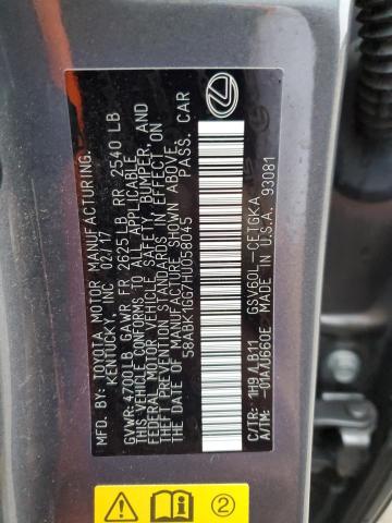 2017 LEXUS ES 350 - 58ABK1GG7HU058045