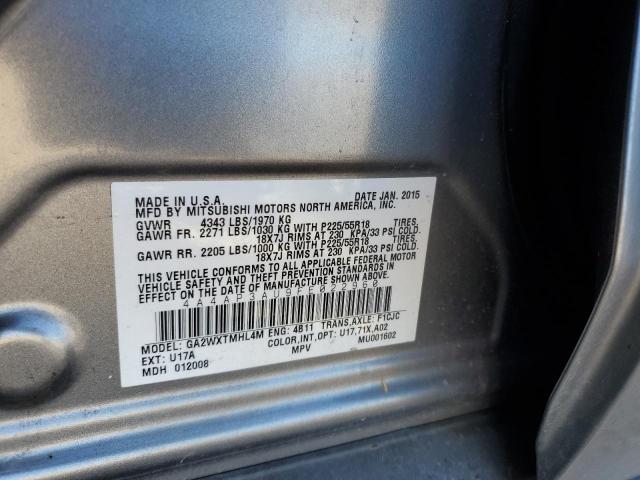 2015 MITSUBISHI OUTLANDER - 4A4AP3AU9FE022960