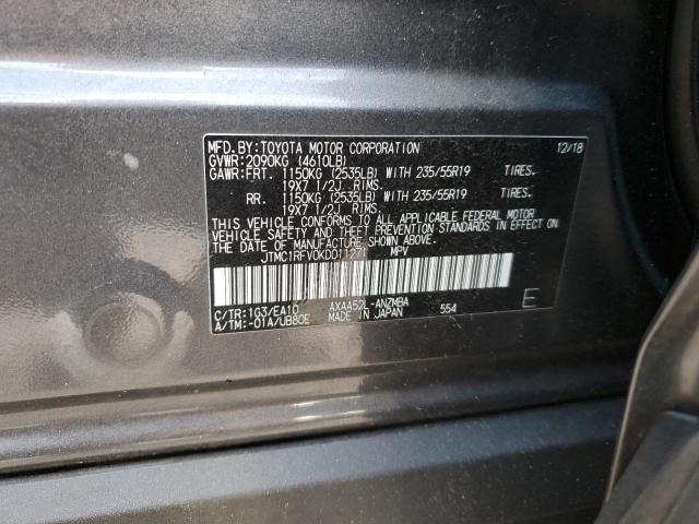 VIN JTMC1RFV0KD011271 2019 TOYOTA RAV4 no.13