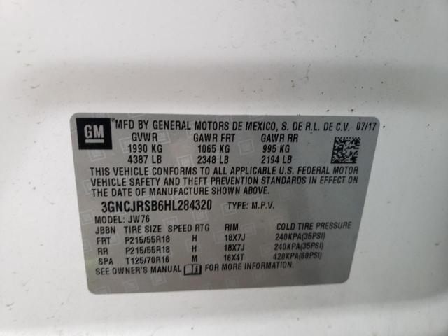 2017 CHEVROLET TRAX PREMI - 3GNCJRSB6HL284320