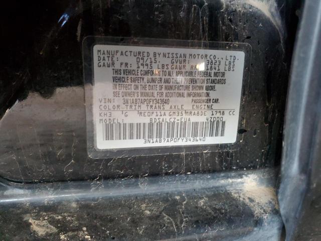 VIN 3N1AB7AP0FY343640 2015 NISSAN SENTRA no.12