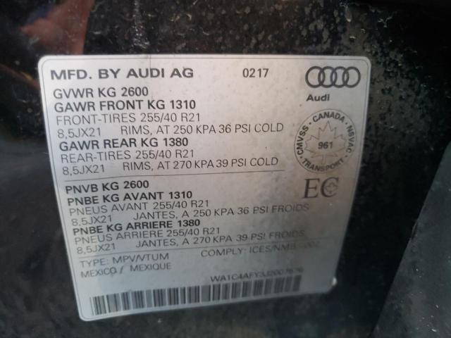 2018 AUDI SQ5 PRESTI WA1C4AFY3J2007576