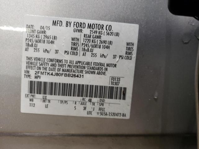 2015 FORD EDGE SEL - 2FMTK4J80FBB26431