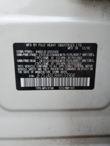 2017 SUBARU FORESTER 2 - JF2SJAGC8HH533904