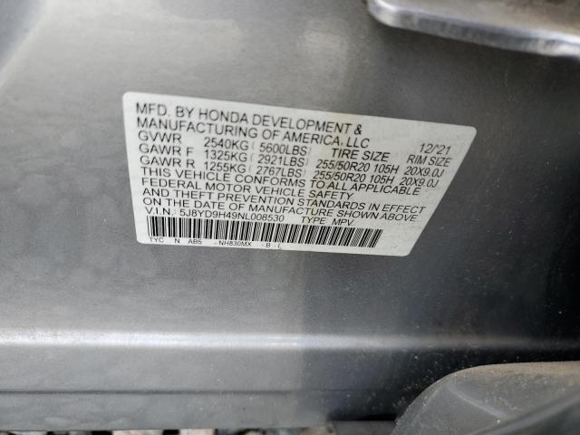 2022 ACURA MDX TECHNO - 5J8YD9H49NL008530