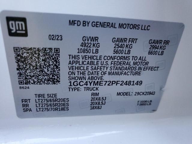 2023 CHEVROLET SILVERADO - 1GC4YME72PF248149
