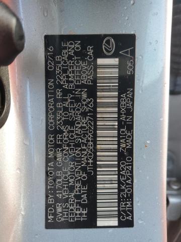 2016 LEXUS CT 200 JTHKD5BH9G2271763
