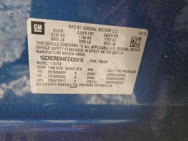 2015 CHEVROLET SILVERADO - 1GCRCREH4FZ435819
