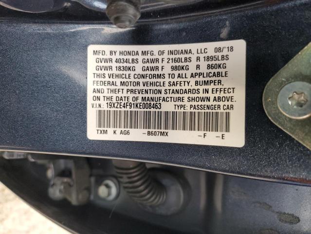 2019 HONDA INSIGHT TO 19XZE4F91KE008463