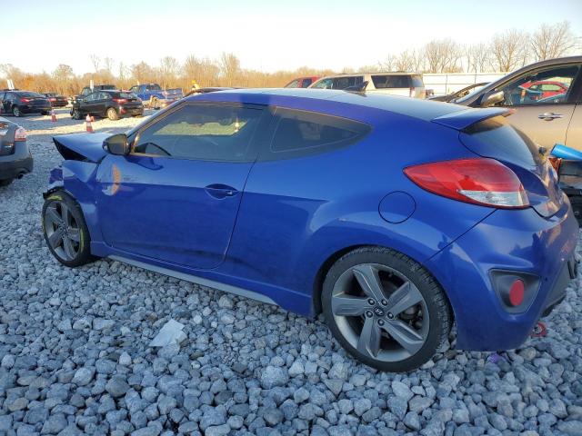 HYUNDAI VELOSTER T 2013 blue  gas KMHTC6AE9DU097811 photo #3