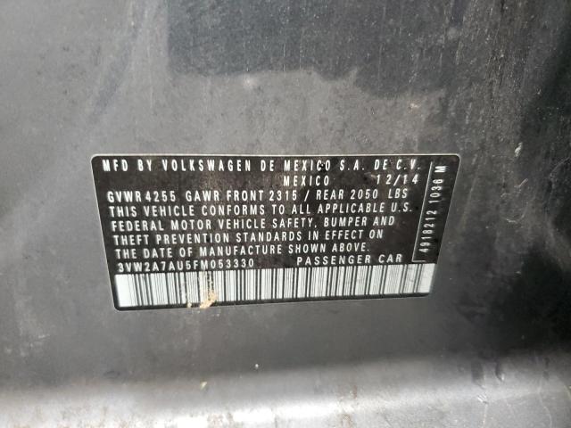 2015 VOLKSWAGEN GOLF TDI 3VW2A7AU5FM053330