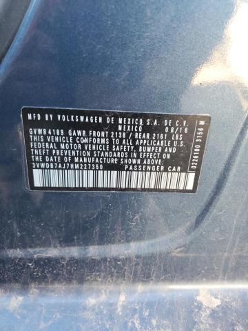 2017 VOLKSWAGEN JETTA SE - 3VWDB7AJ7HM227350