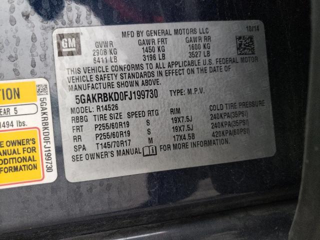 2015 BUICK ENCLAVE - 5GAKRBKD0FJ199730