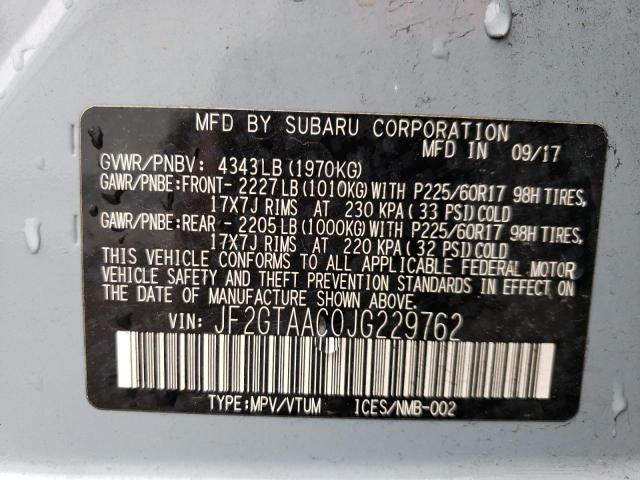 2018 SUBARU CROSSTREK - JF2GTAAC0JG229762