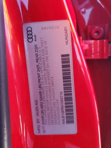 2017 AUDI S3 PREMIUM - WAUB1GFF5H1058716