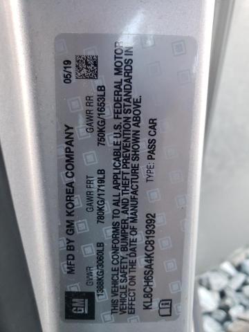 2019 CHEVROLET SPARK KL8CH6SA4KC819392