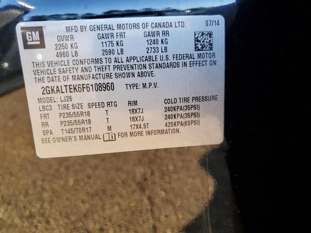 2015 GMC TERRAIN SL - 2GKALTEK6F6108960