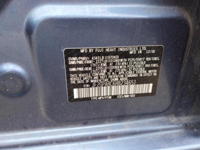 2017 SUBARU CROSSTREK - JF2GPABC6H8234651