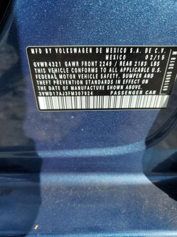 2015 VOLKSWAGEN JETTA SE - 3VWD17AJ3FM307924