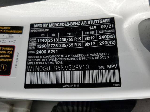2022 MERCEDES-BENZ GLC 300 4M - W1N0G8EB6NV329910