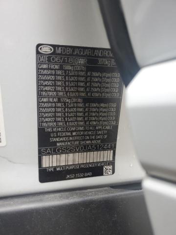 2018 LAND ROVER RANGE ROVE - SALGS2SV0JA512441