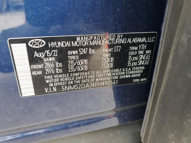 VIN 5NMS2DAJ4PH492561 2023 HYUNDAI SANTA FE no.13