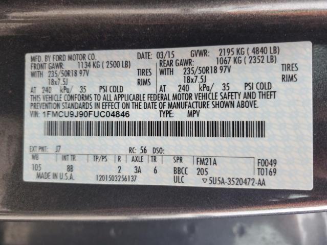 2015 FORD ESCAPE TIT - 1FMCU9J90FUC04846