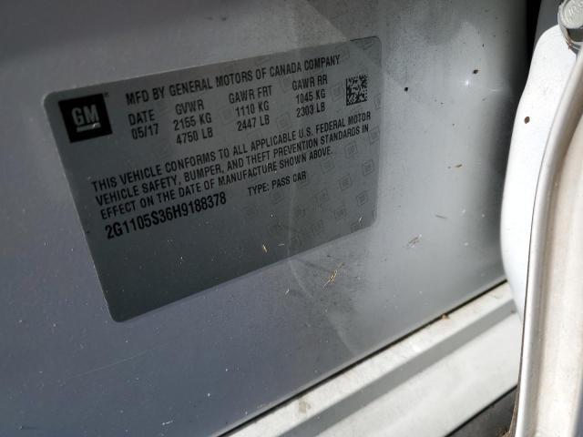 2017 CHEVROLET IMPALA LT - 2G1105S36H9188378