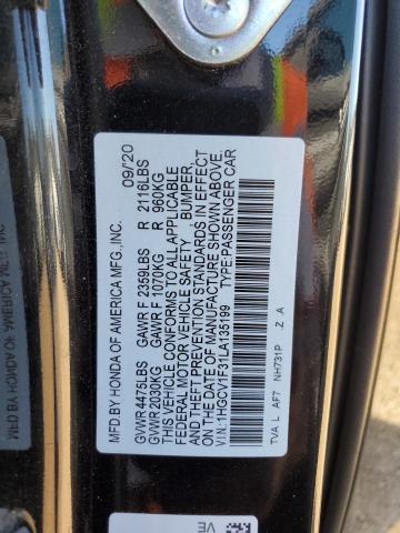 2020 HONDA ACCORD SPO - 1HGCV1F31LA135199