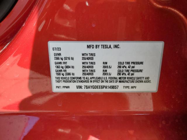2023 TESLA MODEL Y - 7SAYGDEE6PA149857