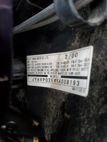 2000 YAMAHA XV1600 AL JYAVP02E4YA008193
