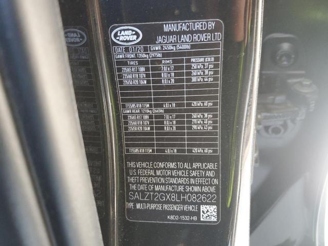 2020 LAND ROVER RANGE ROVE - SALZT2GX8LH082622