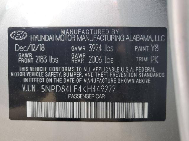2019 HYUNDAI ELANTRA SE - 5NPD84LF4KH449222