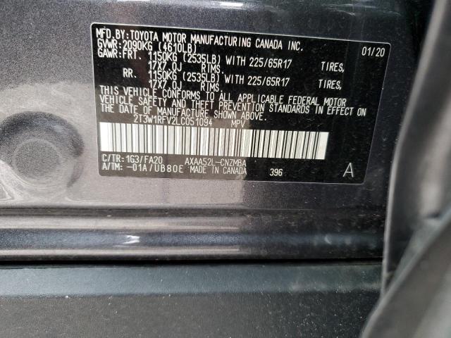 2020 TOYOTA RAV4 XLE - 2T3W1RFV2LC051094