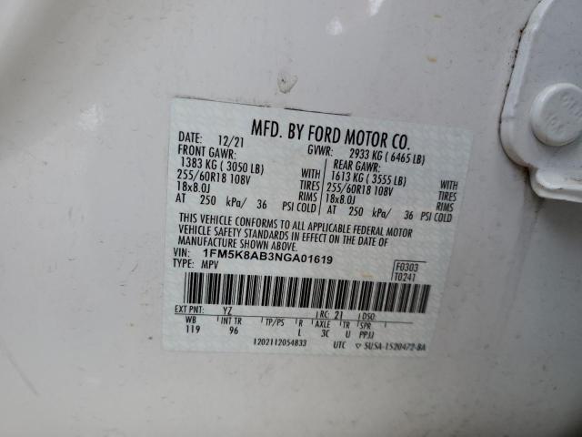 2022 FORD EXPLORER P - 1FM5K8AB3NGA01619