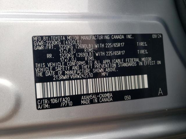 2024 TOYOTA RAV4 XLE - 2T3RWRFV6RW242510