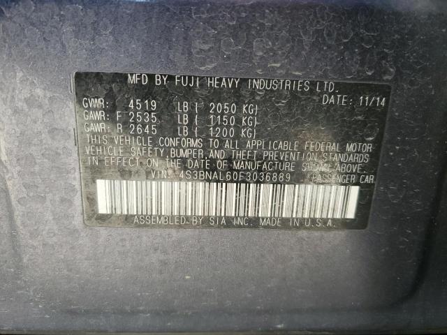 2015 SUBARU LEGACY 2.5 - 4S3BNAL60F3036889