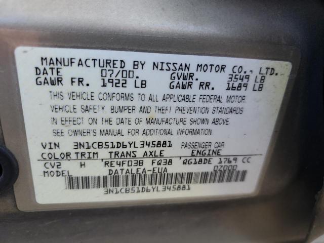 2000 NISSAN SENTRA BAS #3292294300