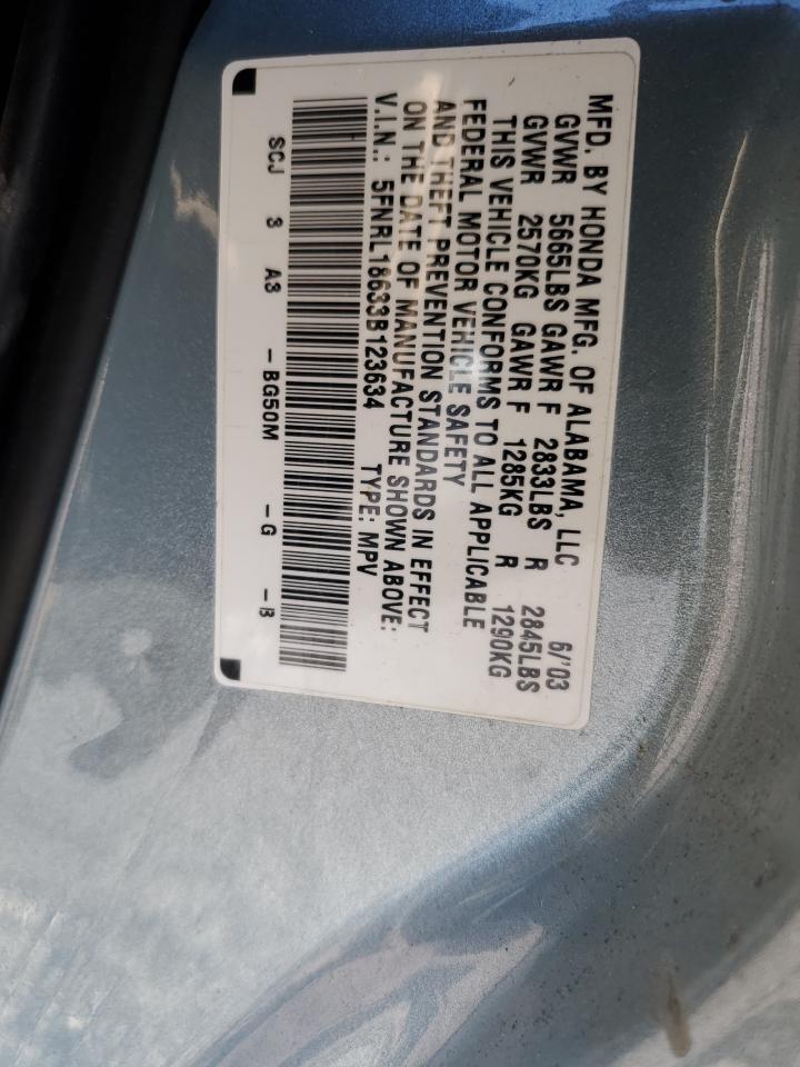 Lot #3029582093 2003 HONDA ODYSSEY EX